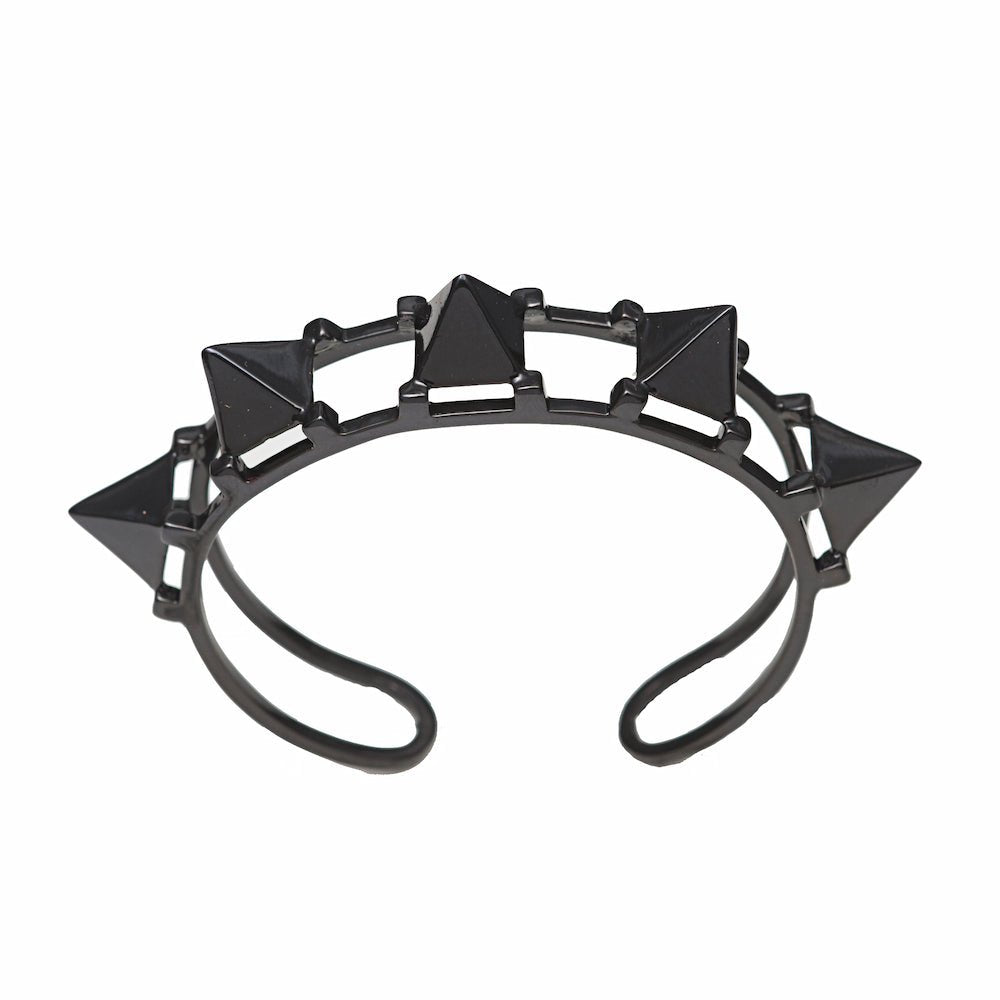 5 pyramids black bronze bracelet - Bernard Delettrez | bracelets
