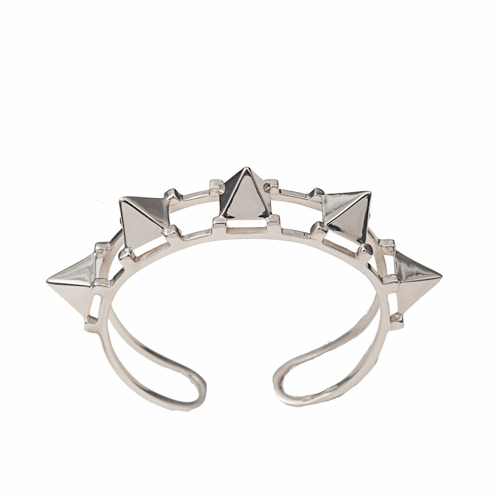 5 pyramids silver bracelet - Bernard Delettrez | bracelets