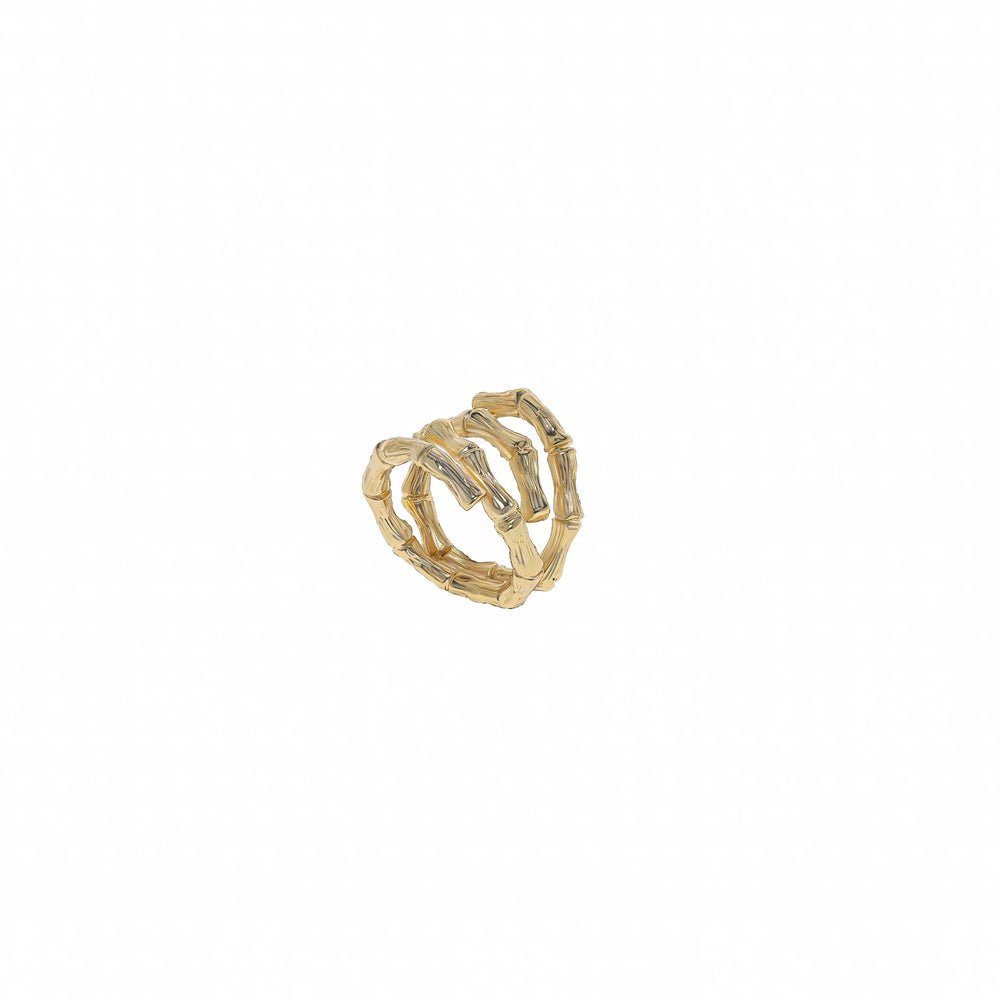 Bamboo contrarié bronze ring - Bernard Delettrez | rings