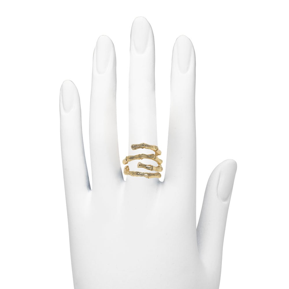 Bamboo contrarié bronze ring - Bernard Delettrez | rings