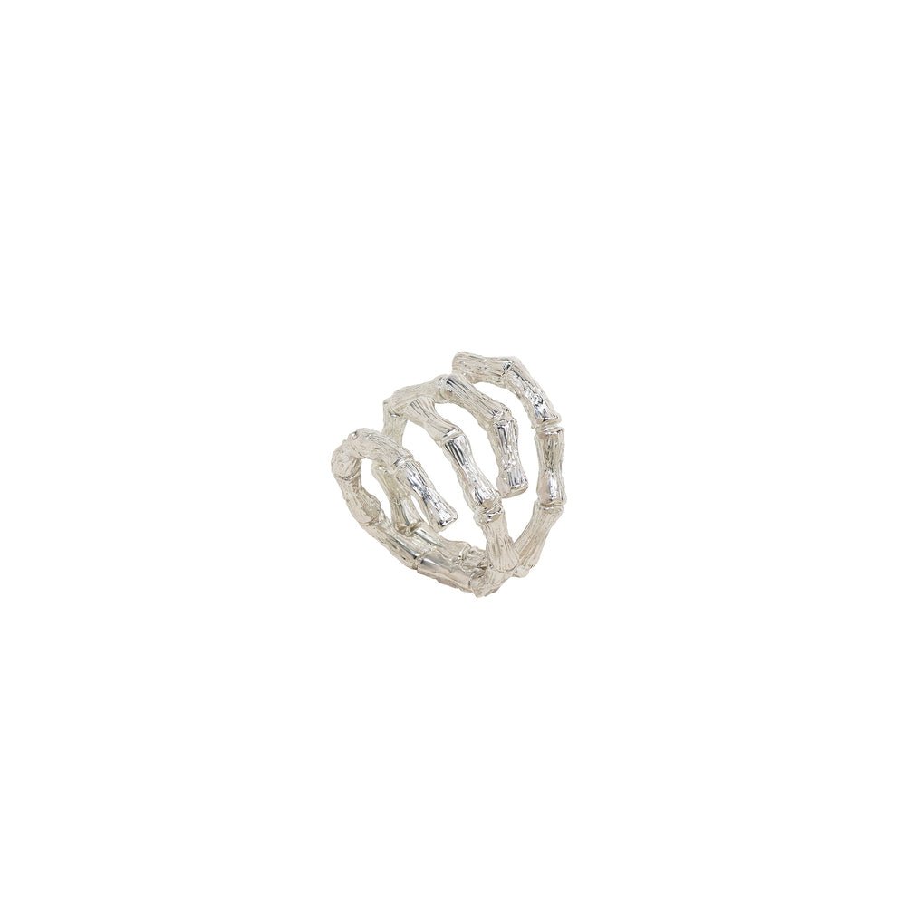 Bamboo contrarié silver ring - Bernard Delettrez | rings