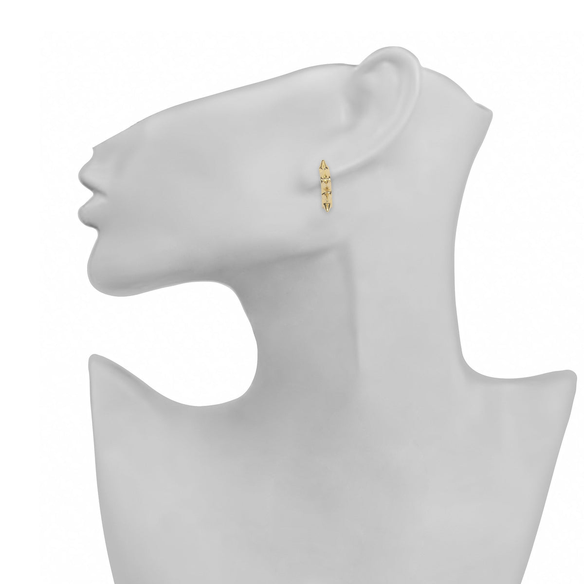 Bronze spikes circlet hoop earrings - Bernard Delettrez | earrings