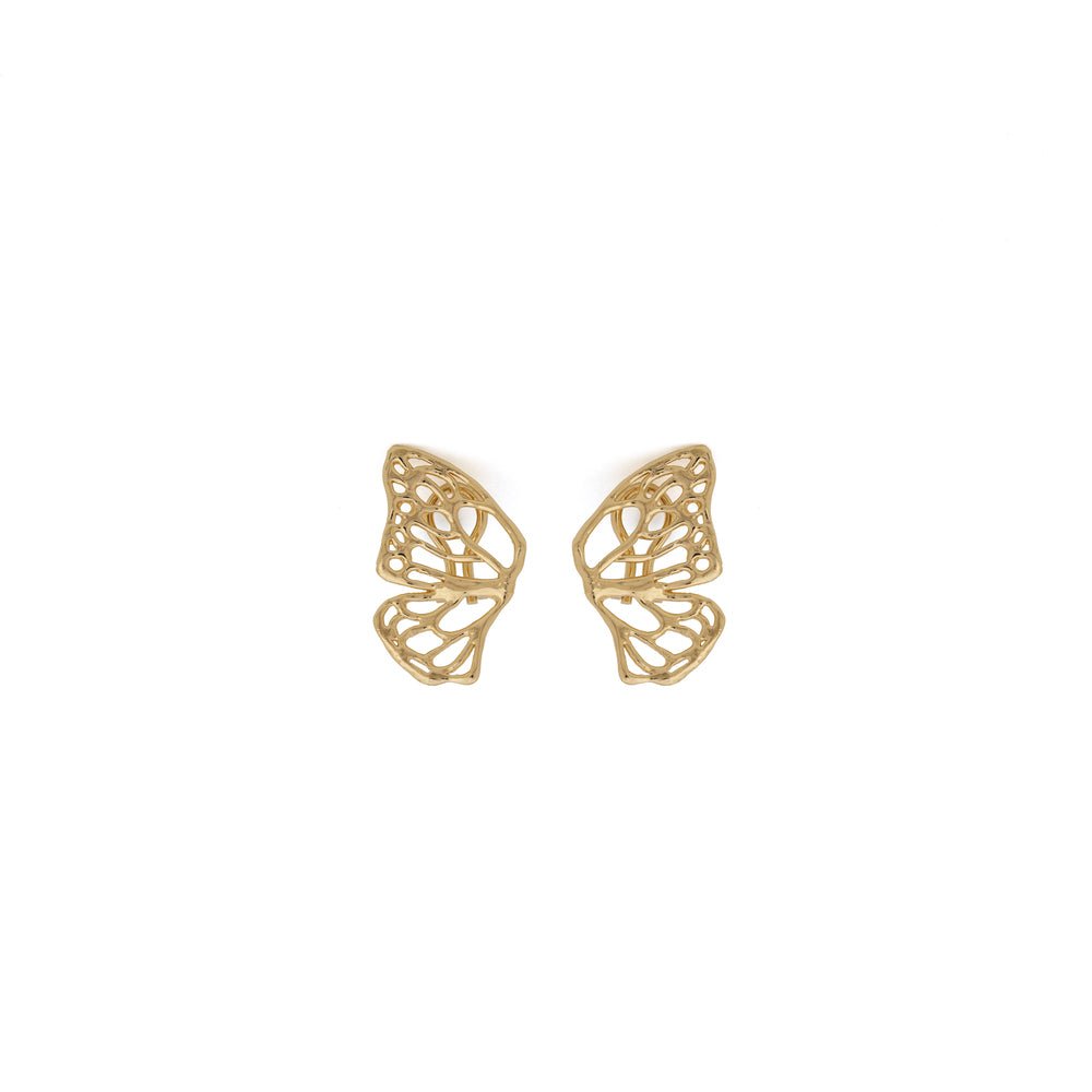 Butterfly wing bronze earrings - Bernard Delettrez | earrings