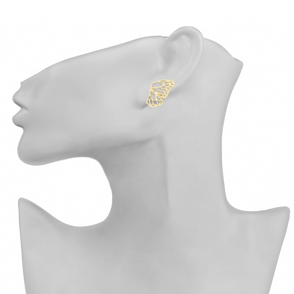 Butterfly wing bronze earrings - Bernard Delettrez | earrings