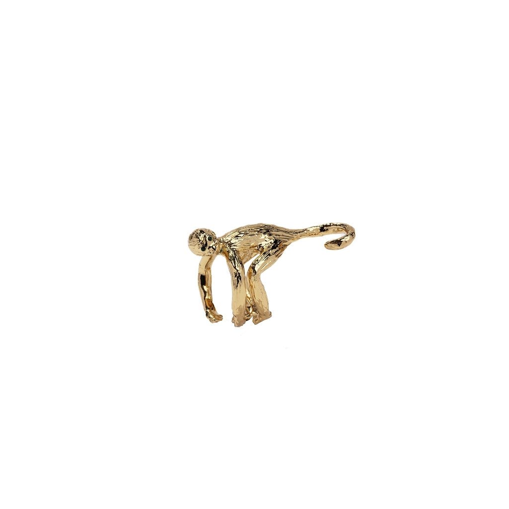 Hugging monkey bronze ring - Bernard Delettrez | rings