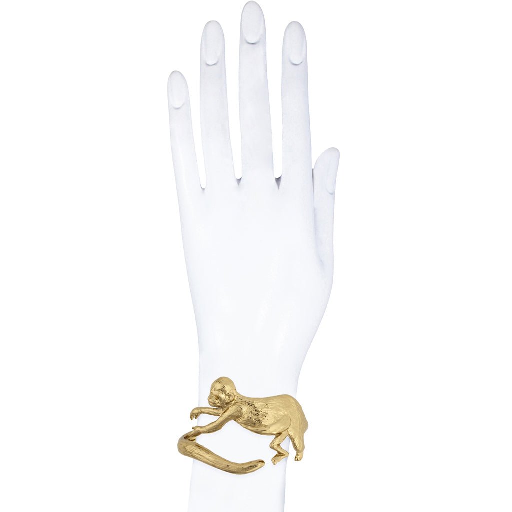 Monkey brass cuff bracelet - Bernard Delettrez | bracelets