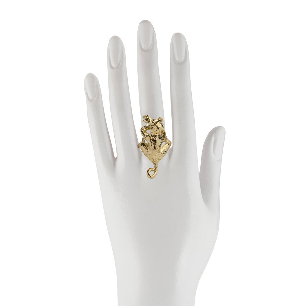 Quiet monkey bronze ring - Bernard Delettrez | rings
