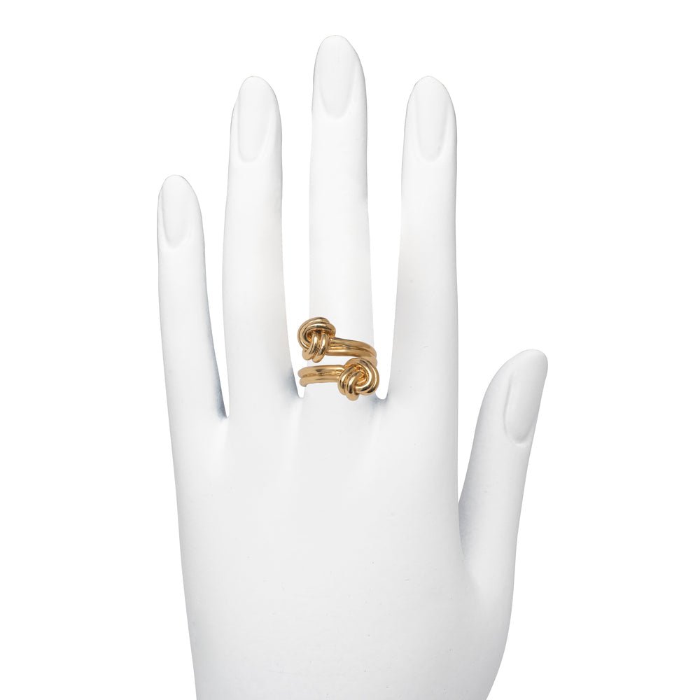 Two knots contrarié bronze ring - Bernard Delettrez | rings