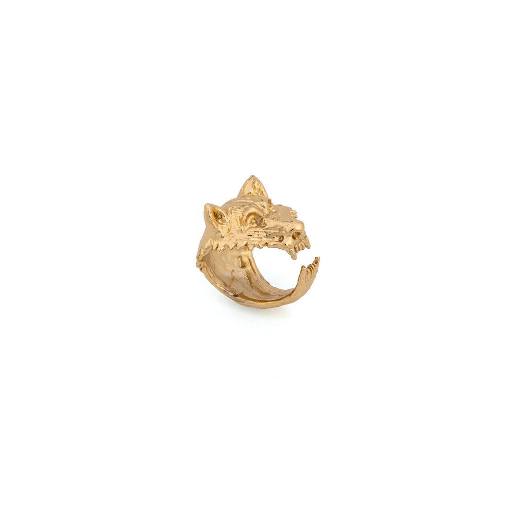 Wolf bronze ring - Bernard Delettrez | rings