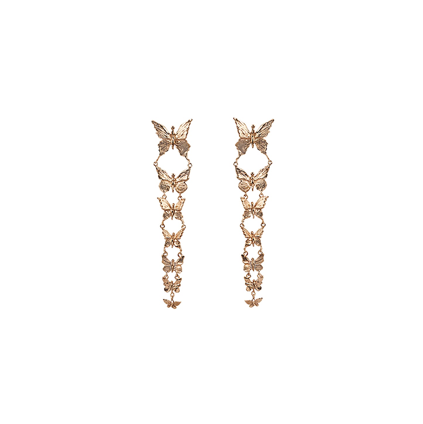 7 butterflies bronze earrings - Bernard Delettrez | earrings
