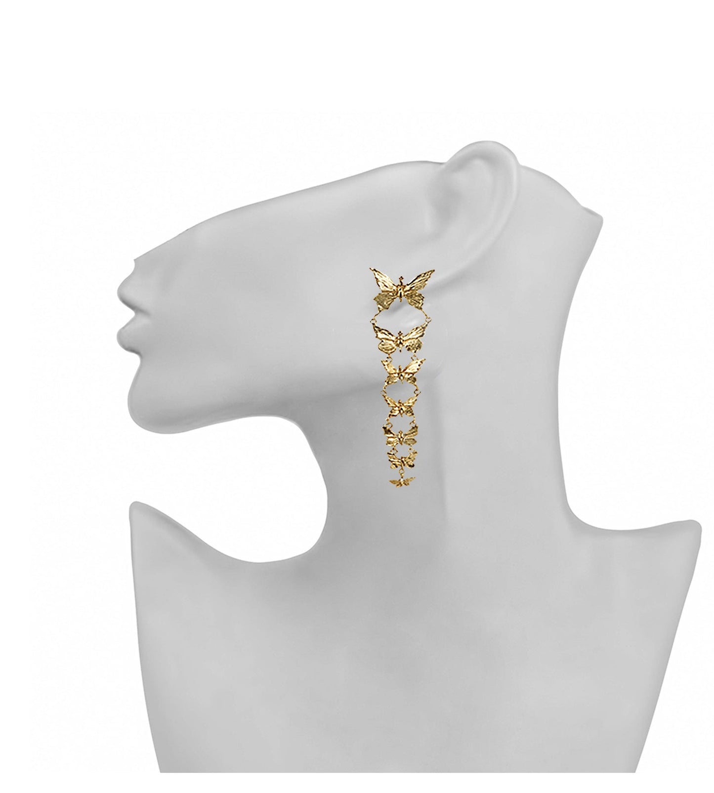 7 butterflies bronze earrings - Bernard Delettrez | earrings