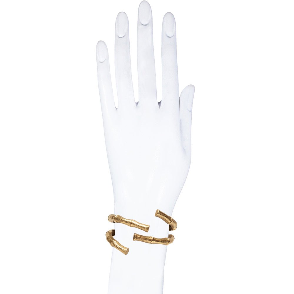 Bamboo bronze cuff bracelet - Bernard Delettrez | bracelets