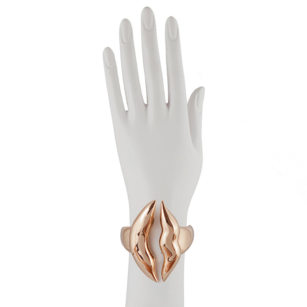 Big mouth bronze cuff bracelet - Bernard Delettrez | bracelets