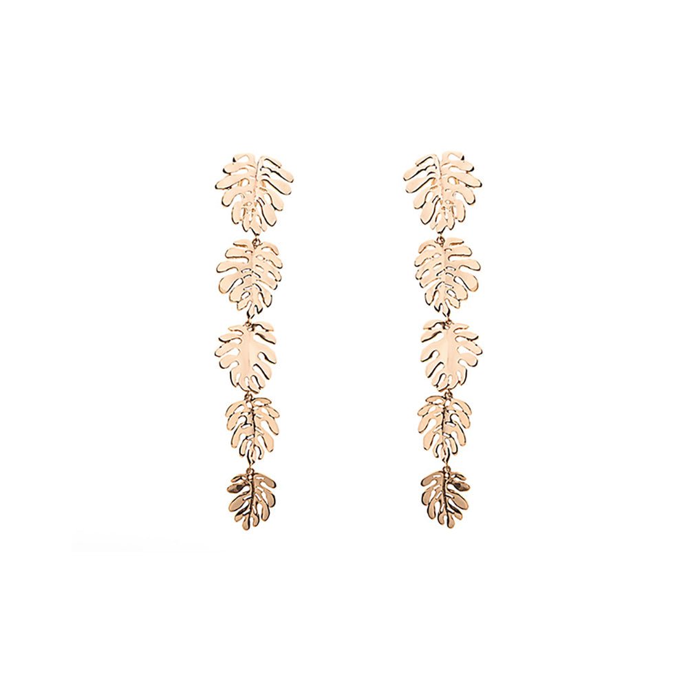 Bronze 5 elephant ears leaves earring - Bernard Delettrez | earrings