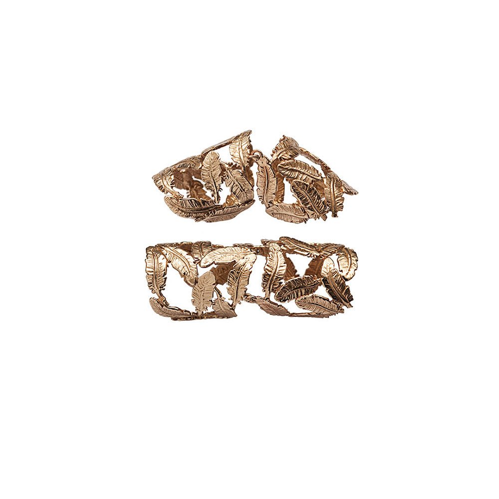 Bronze articulated little feathers ring - Bernard Delettrez | rings
