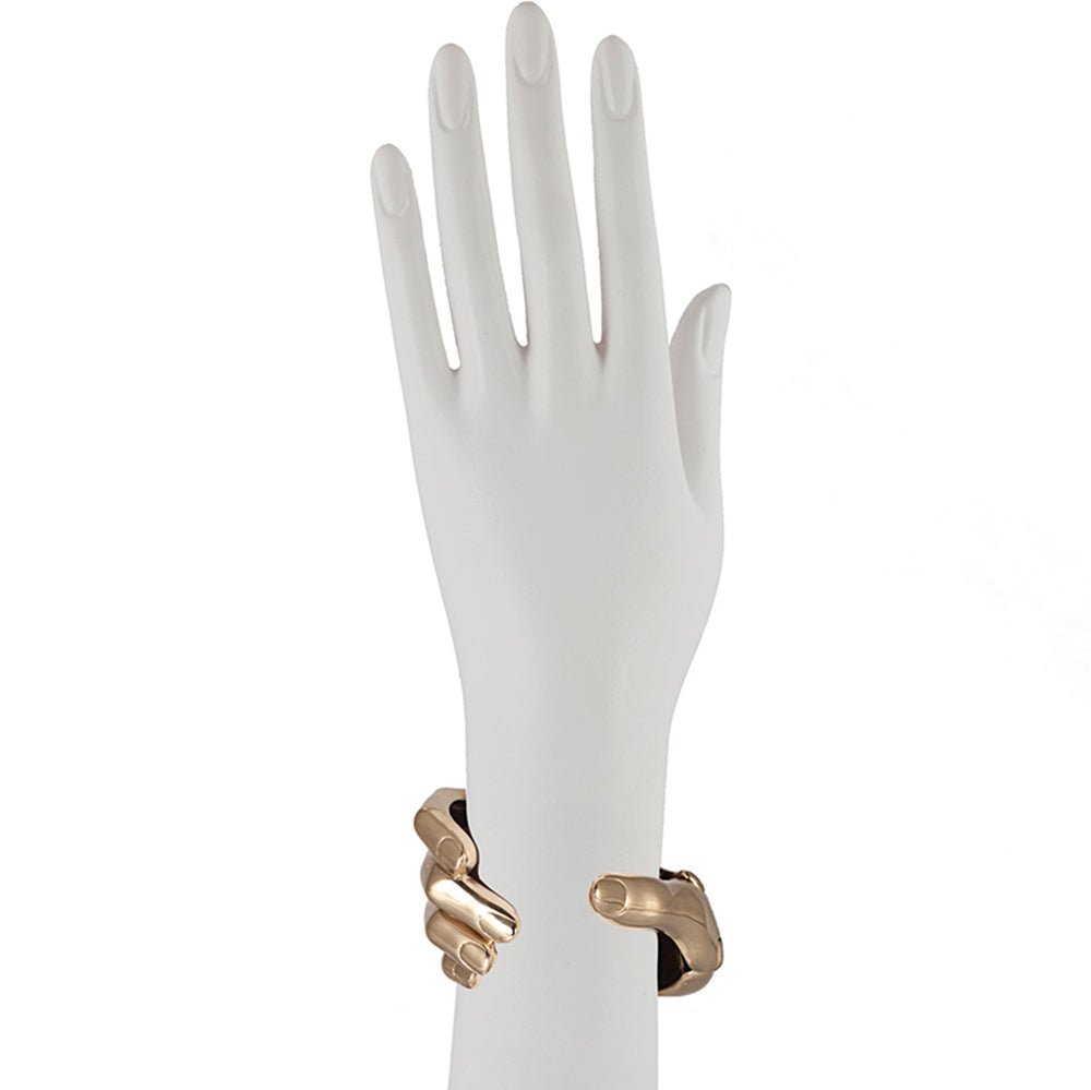 Bronze hand cuff bracelet - Bernard Delettrez | bracelets