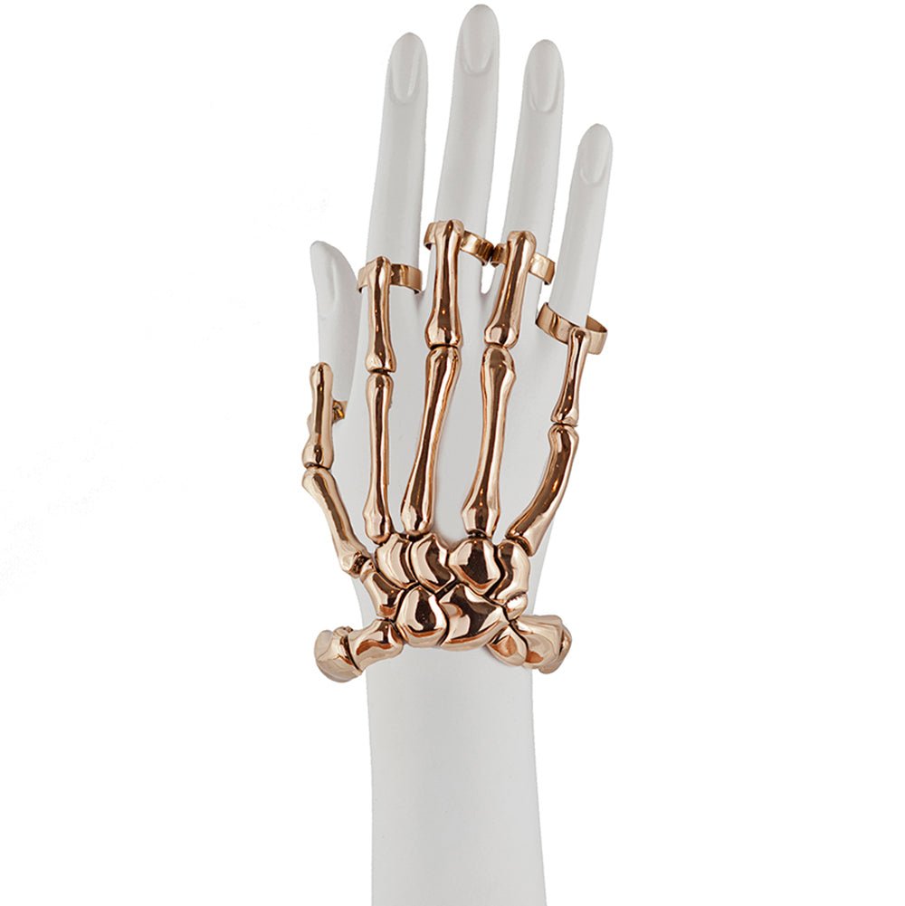 Bronze skeleton full hand cuff bracelet - Bernard Delettrez | bracelets