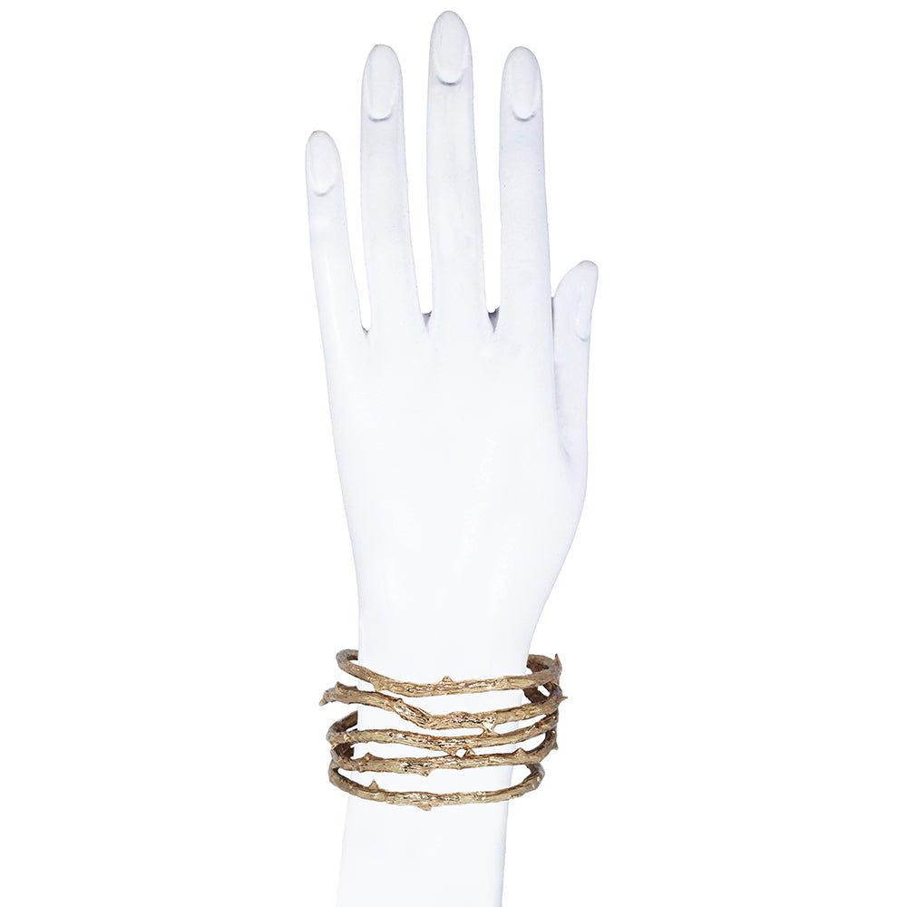 Bronze thorny cuff bracelet - Bernard Delettrez | bracelets
