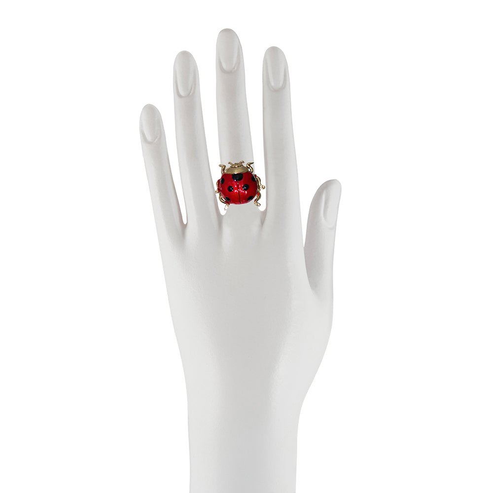 Ladybird ring with enamel - Bernard Delettrez | rings