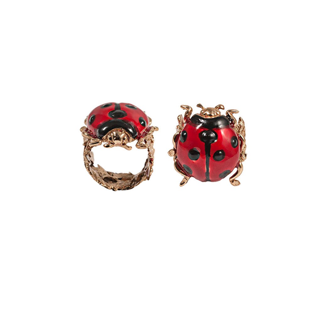 Ladybird ring with enamel - Bernard Delettrez | rings