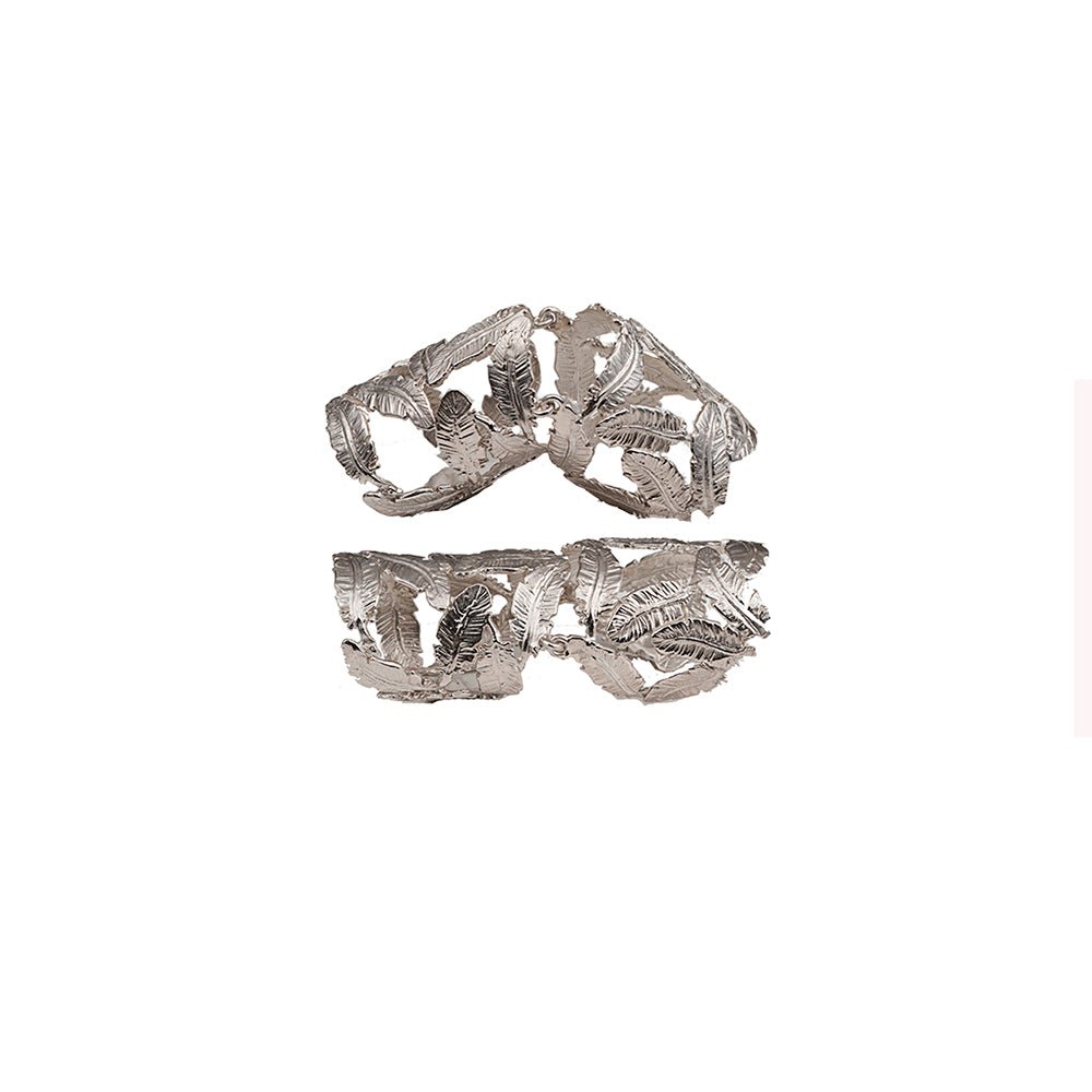 Silver articulated little feathers ring - Bernard Delettrez |