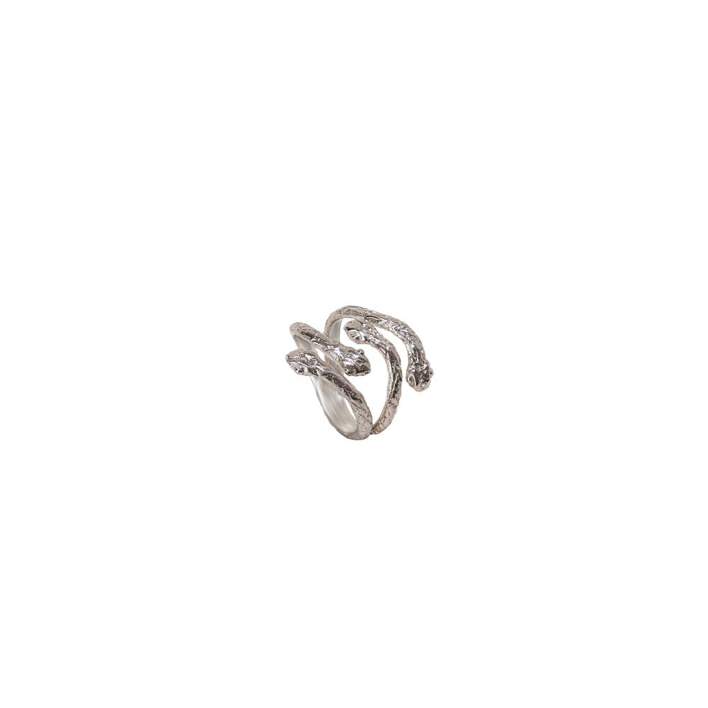 4 snakes contrarié silver ring - Bernard Delettrez | rings