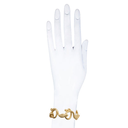 6 snakes bronze chain bracelet - Bernard Delettrez | bracelets