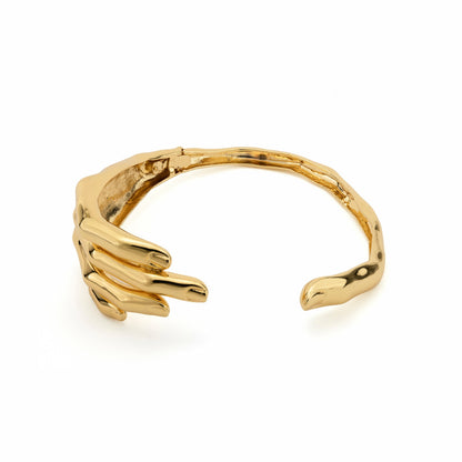 Big hand brass necklace - Bernard Delettrez | necklaces