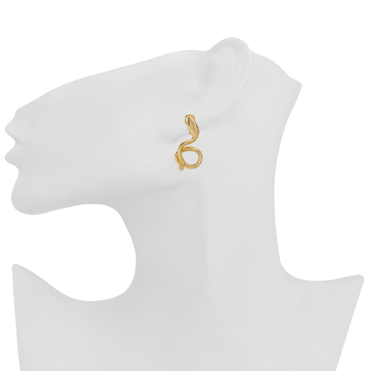 Big snake bronze earrings - Bernard Delettrez | earrings