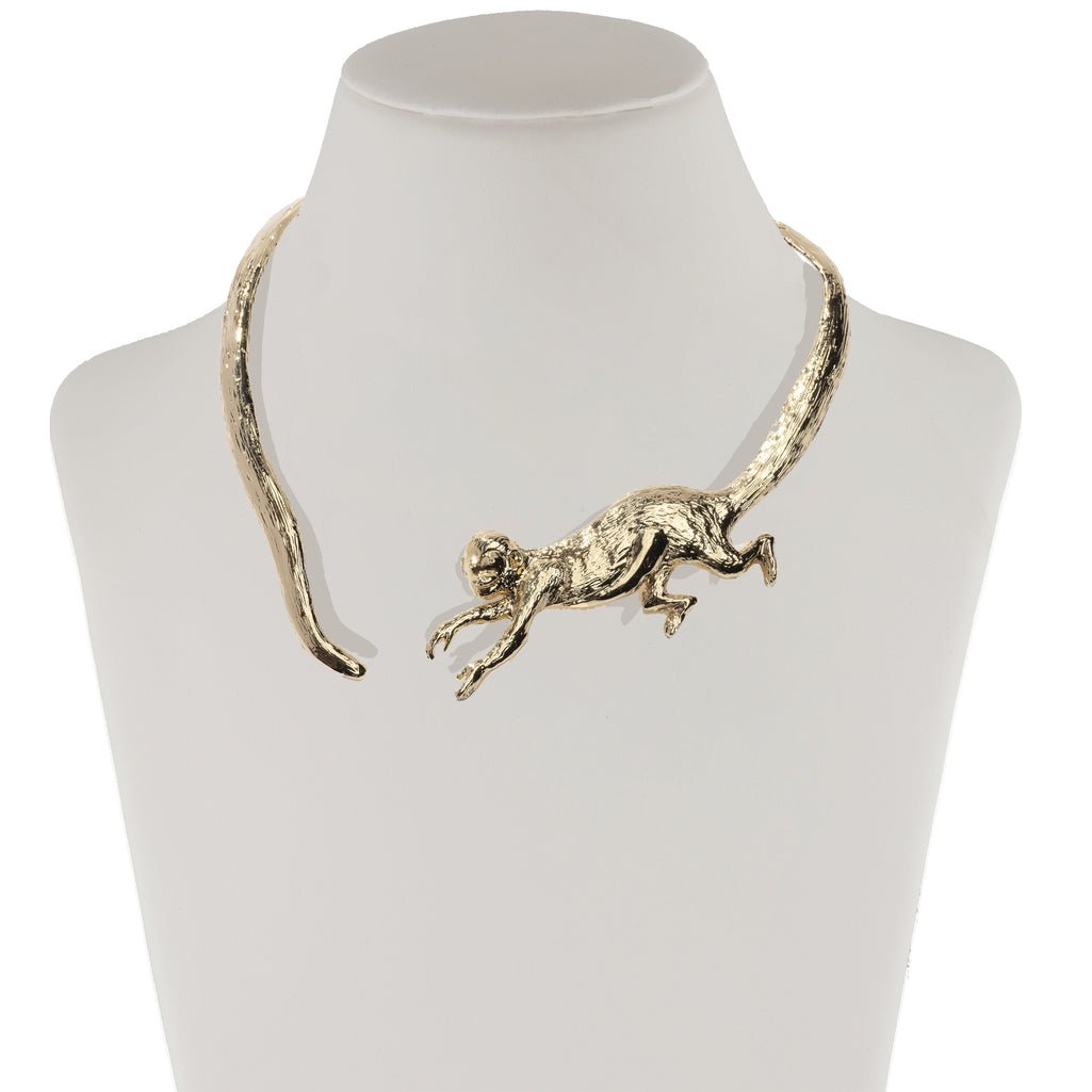 Brass monkey stiff necklace - Bernard Delettrez | necklaces