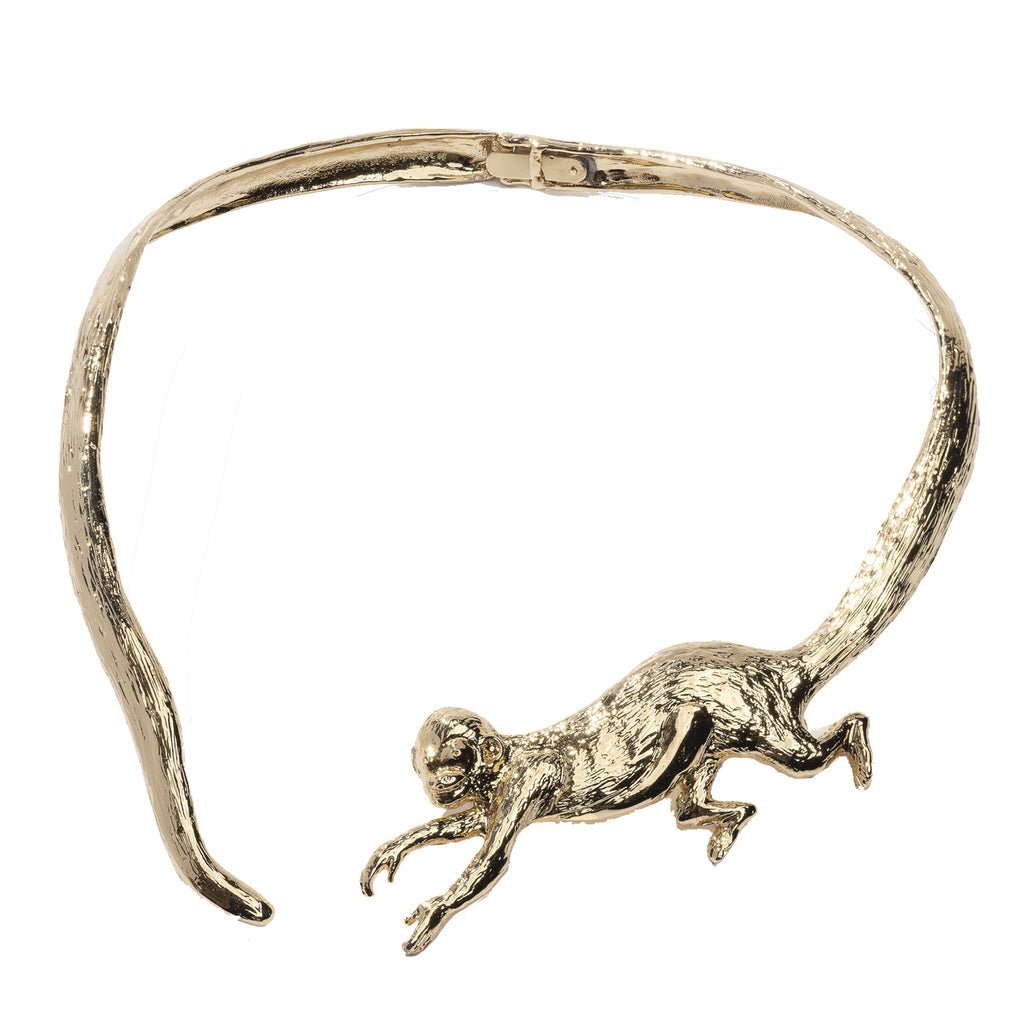 Brass monkey stiff necklace - Bernard Delettrez | necklaces