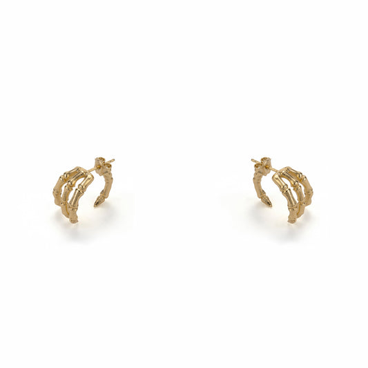 Bronze bird claw piercing earrings - medium - Bernard Delettrez | earrings