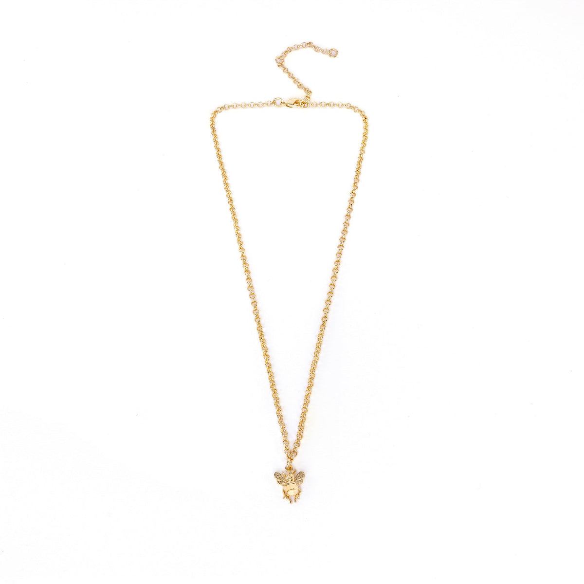Bronze necklace with 1 pending tiny bee - Bernard Delettrez | necklaces