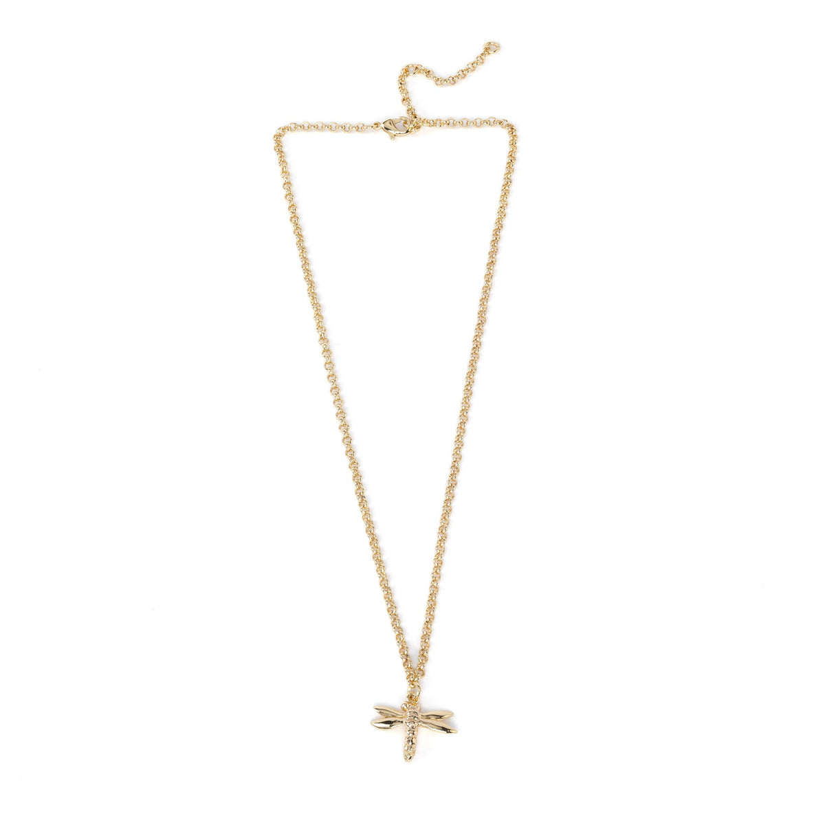 Bronze necklace with 1 pending tiny dragonfly - Bernard Delettrez | necklaces