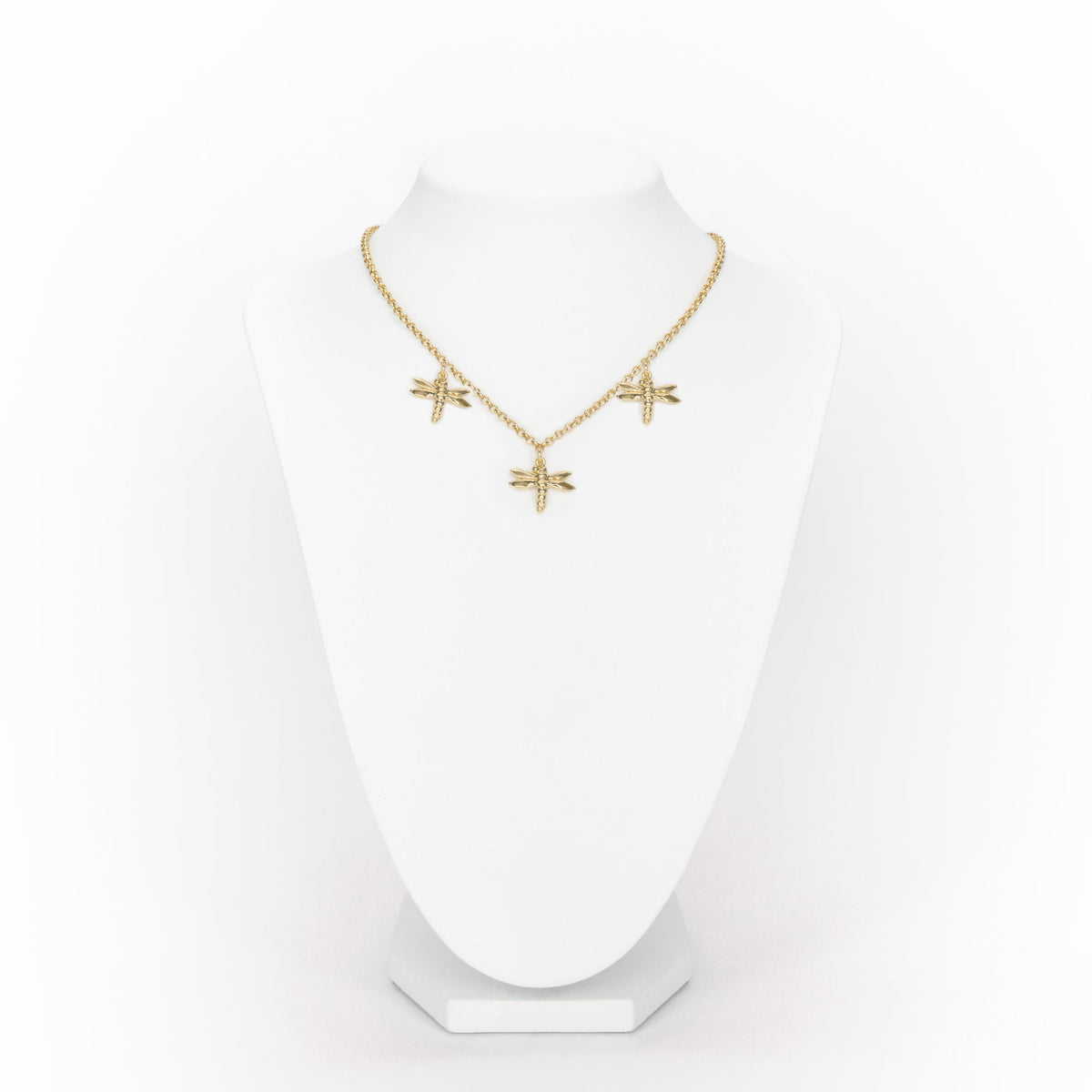 Bronze necklace with 3 pending dragonflies - Bernard Delettrez | necklaces