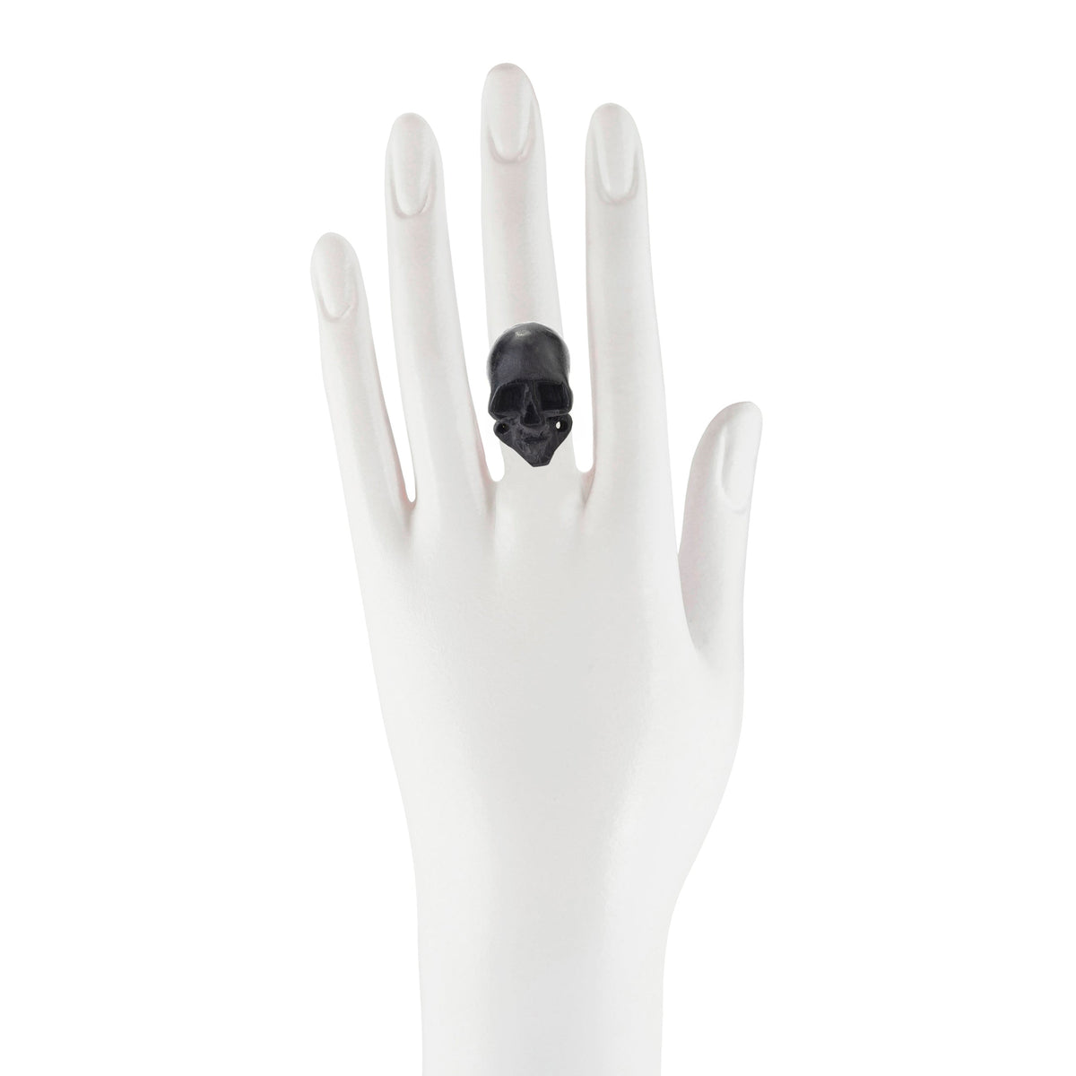 Bronze ring with black ebony skull - Bernard Delettrez | rings
