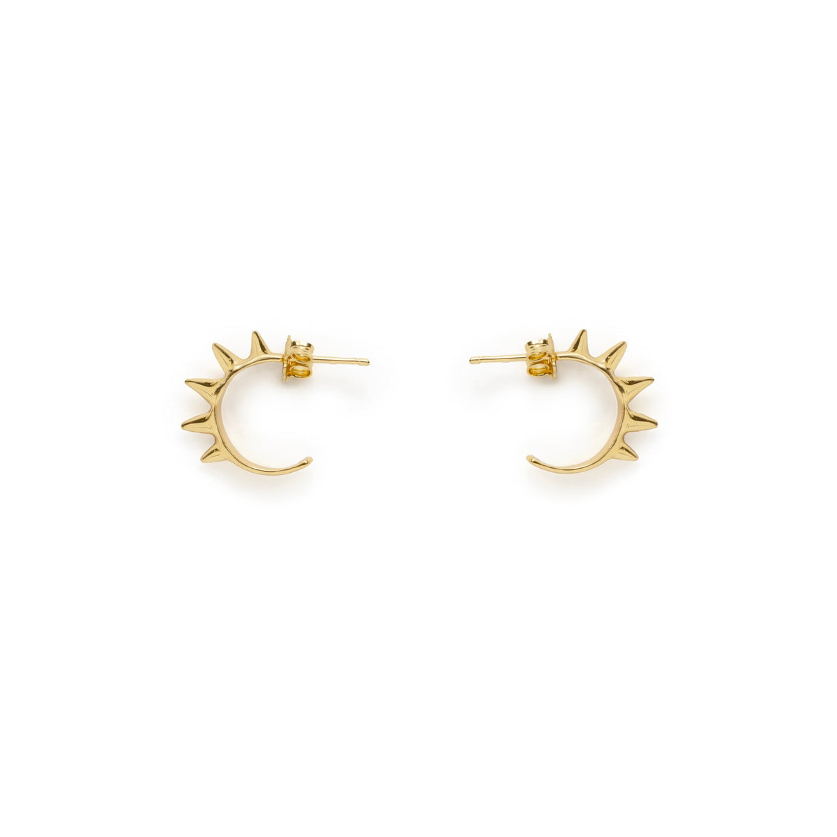 Bronze spikes circlet hoop earrings - Bernard Delettrez | earrings