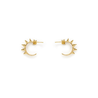 Bronze spikes circlet hoop earrings - Bernard Delettrez | earrings