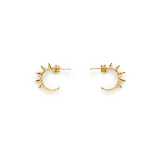 Bronze spikes circlet hoop earrings - Bernard Delettrez | earrings