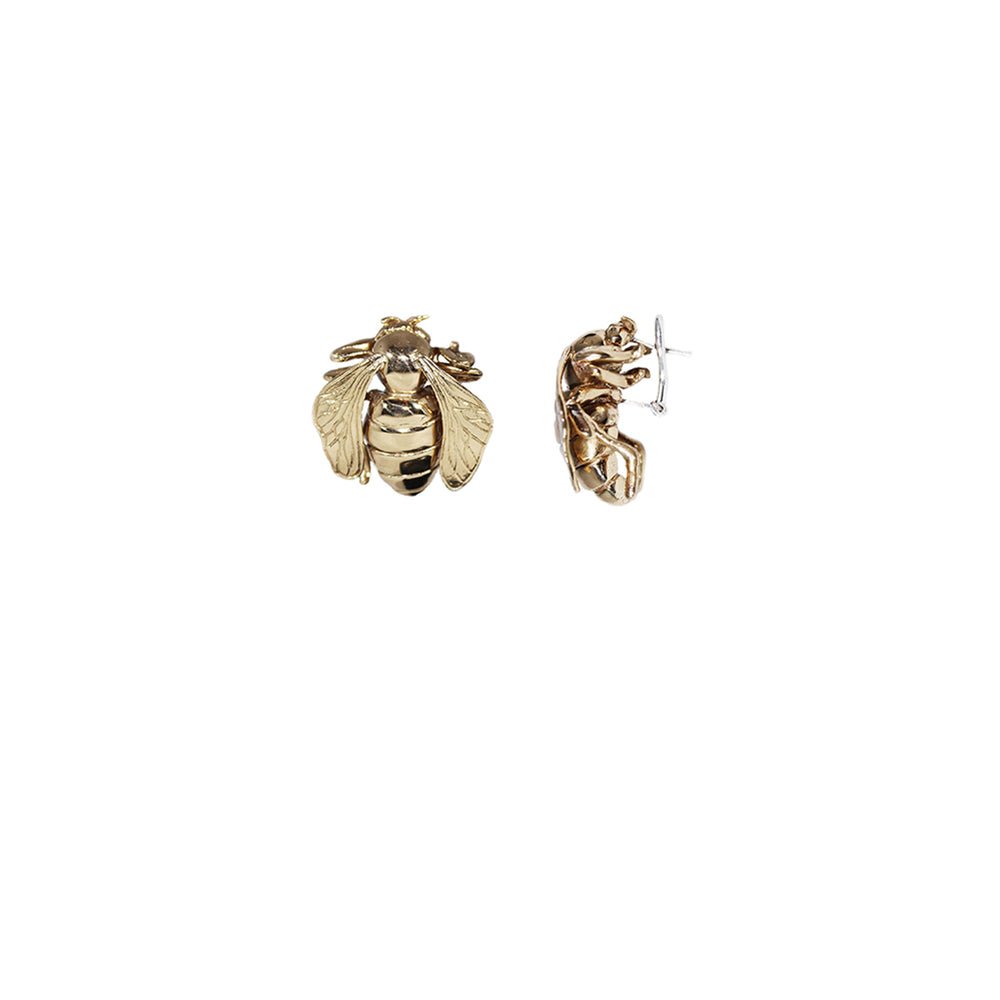 Big bee bronze earrings - Bernard Delettrez | earrings