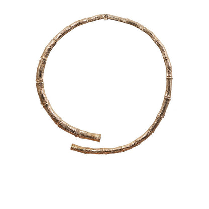 Brass bamboo necklace - Bernard Delettrez | necklaces