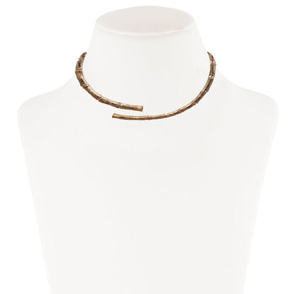 Brass bamboo necklace - Bernard Delettrez | necklaces