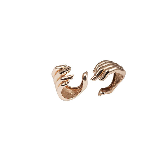 Bronze open hand ring - Bernard Delettrez |