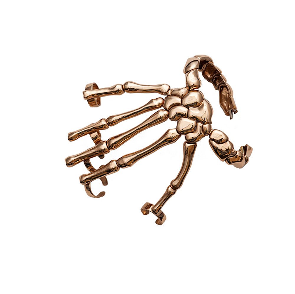 Bronze skeleton full hand cuff bracelet - Bernard Delettrez | bracelets