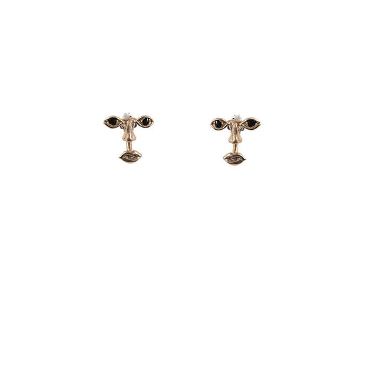 Osvaldo piercing bronze earrings - Bernard Delettrez | earrings