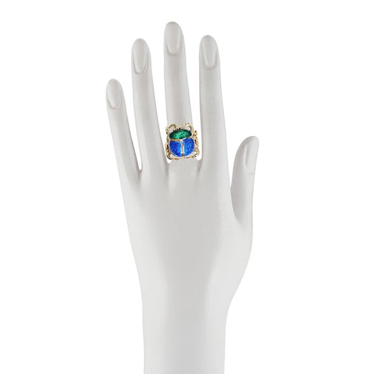 Scarab ring with enamel - Bernard Delettrez | rings