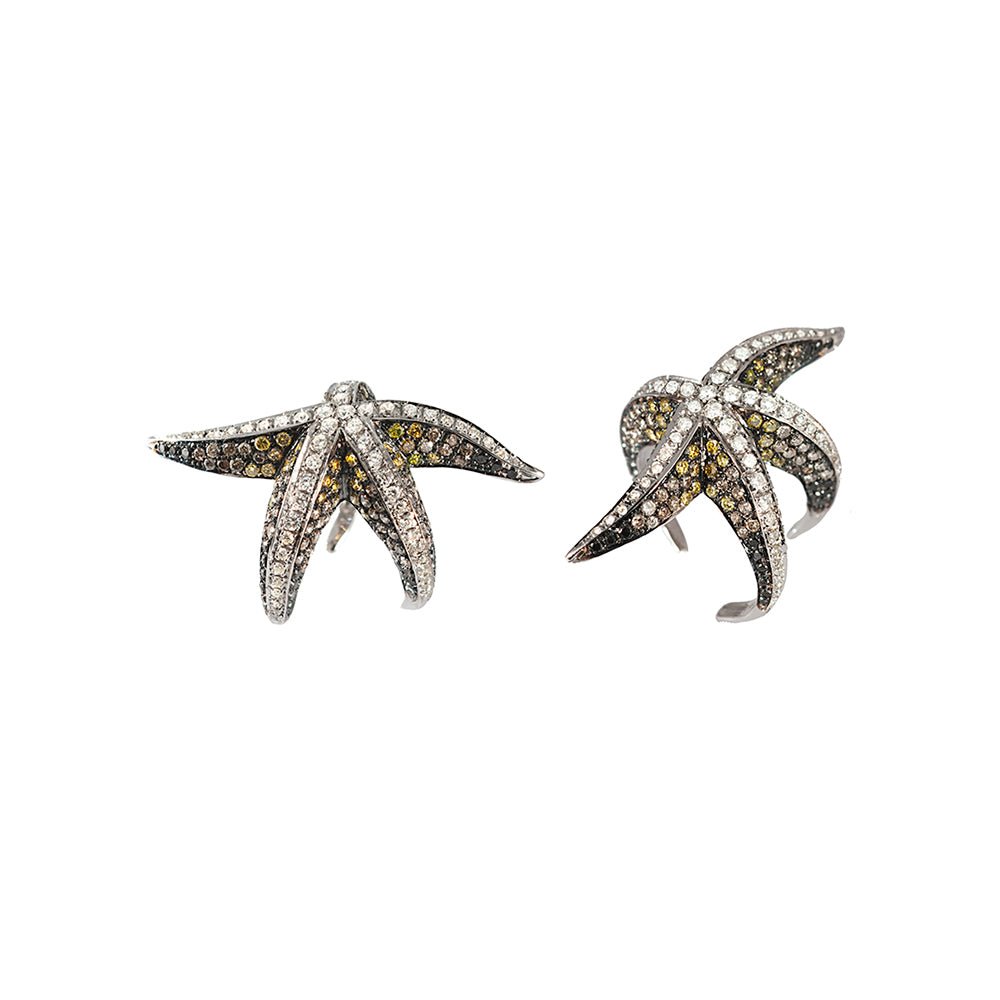 Sea star gold ring with diamonds - Bernard Delettrez | rings